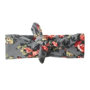 Headbands of Hope Grey Floral Knotted